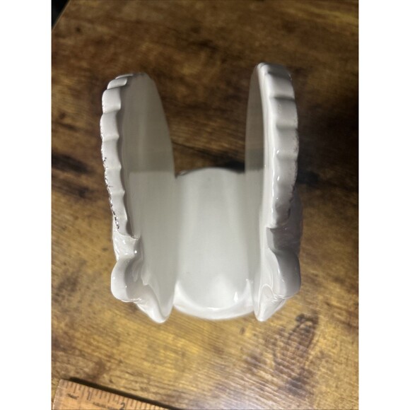 Turkey Shaped Napkin Holder Sandra Lee Ivory Rustic Thanksgiving Vintage Kmart - Picture 6 of 10